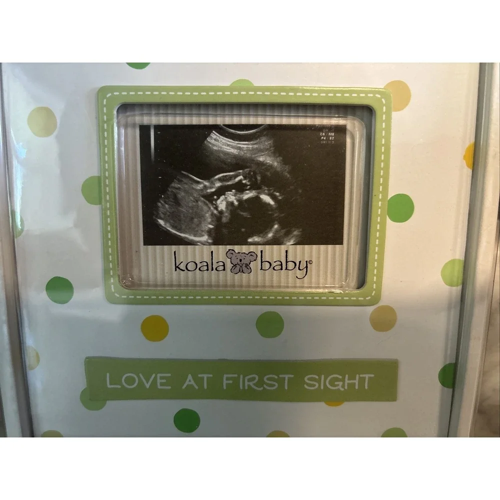 2 Baby Sonogram Picture Frames Love‎ at First Sight Baby Ultrasound Photo